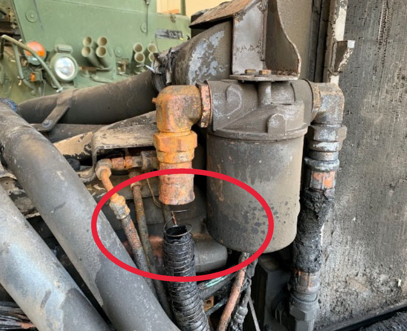 Make sure exhaust is connected to elbow